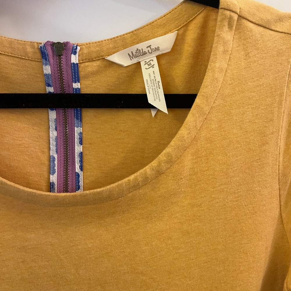 Matilda jane ruffle long-sleeved yellow tunic top